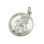 Pendentif Saint Christophe en or blanc 9 carats
