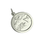 Pendentif Saint Christophe en or blanc 9 carats