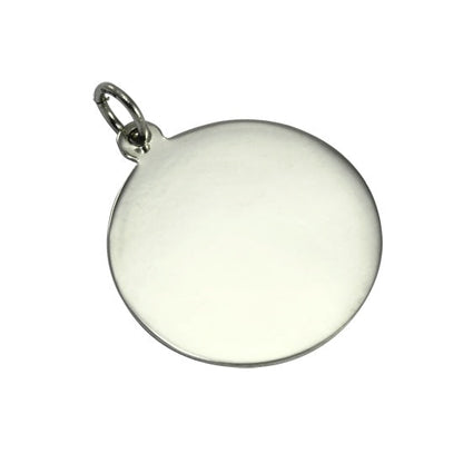 Pendentif Saint-Christophe en or blanc 9 carats avec dos uni