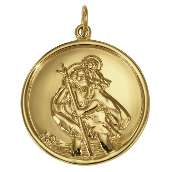 Pendentif Saint Christophe en or 9 carats