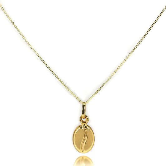 Collier grain de café en or 9 carats - 40 à 50 cm