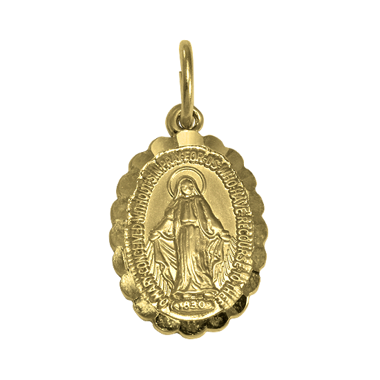 Médaille miraculeuse en or 9 carats