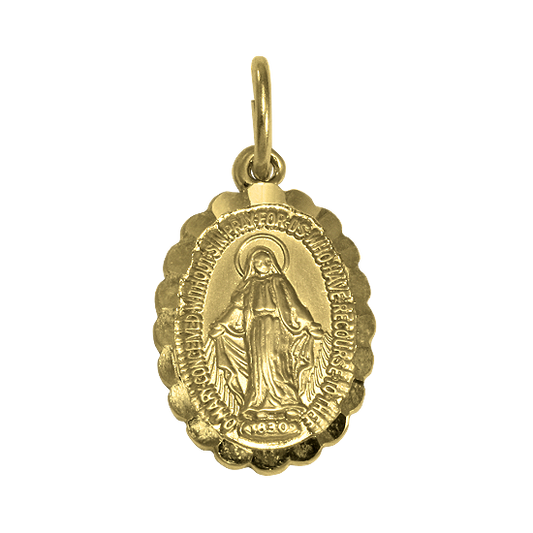 Médaille miraculeuse en or 9 carats