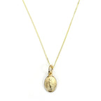 Collier en or 9 carats avec médaille de Marie miraculeuse