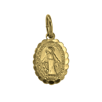 Pendentif Sainte Marie en or 9 carats