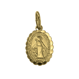 Pendentif Sainte Marie en or 9 carats