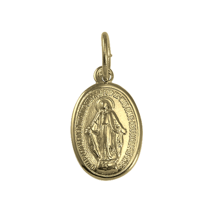 Pendentif Sainte Marie en or - Poli ou mat