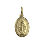 Pendentif Sainte Marie en or - Poli ou mat
