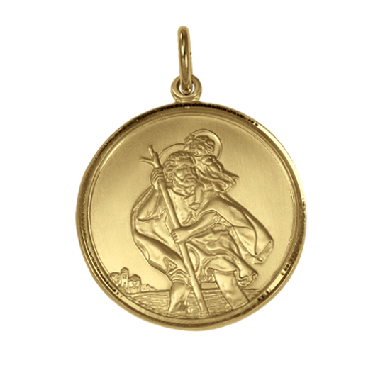 Pendentif Saint Christophe en or - Poli ou mat