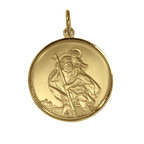Pendentif Saint Christophe en or - Poli ou mat