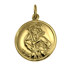 Pendentif Saint Christophe en or - Poli ou mat