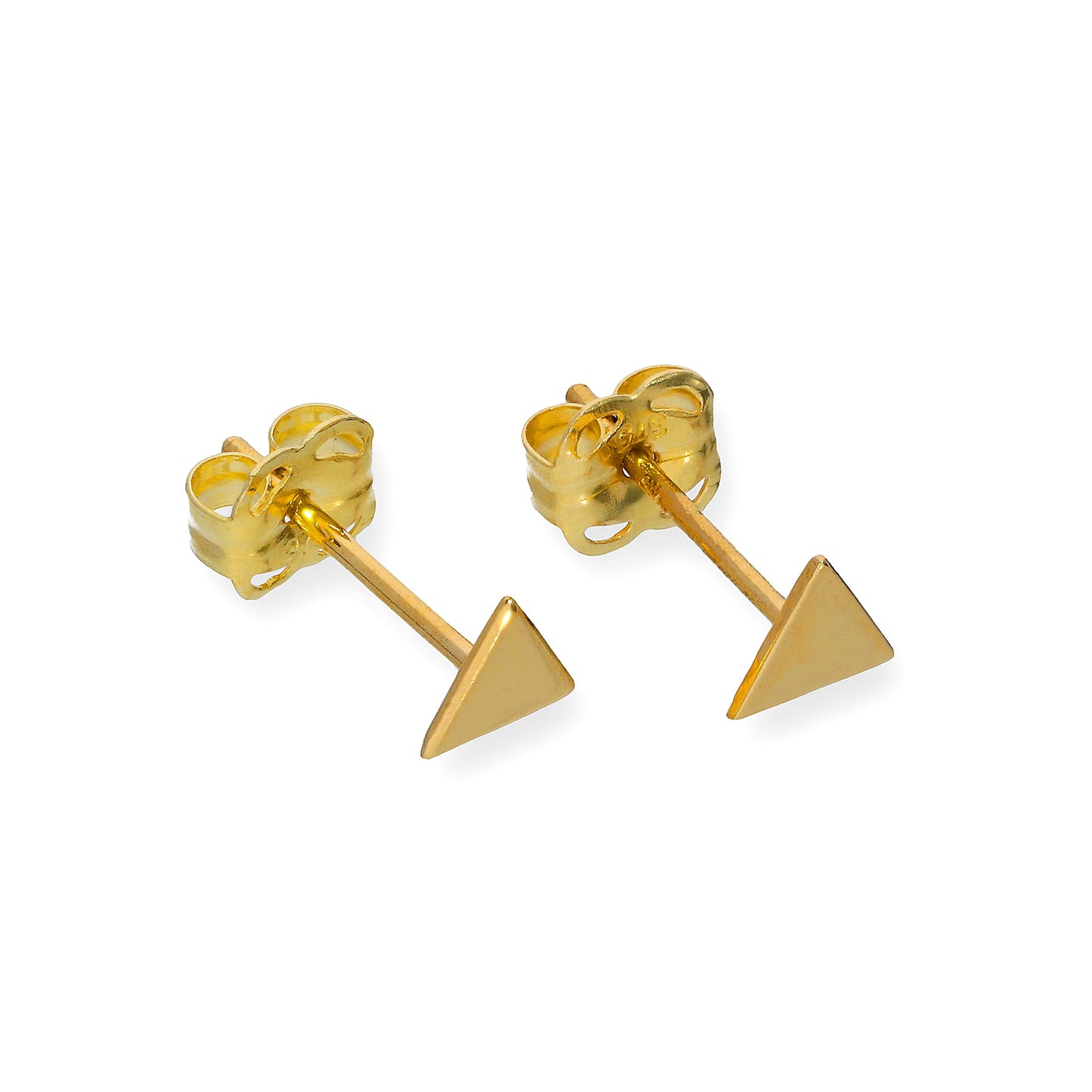 Boucles d'oreilles à tige en or 9 carats avec petits triangles
