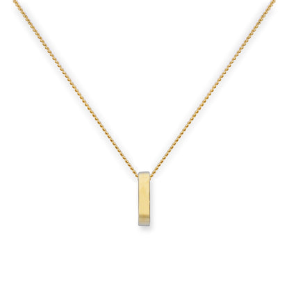 Collier pendentif cercle Karma en or 9 carats, 40 à 50 cm