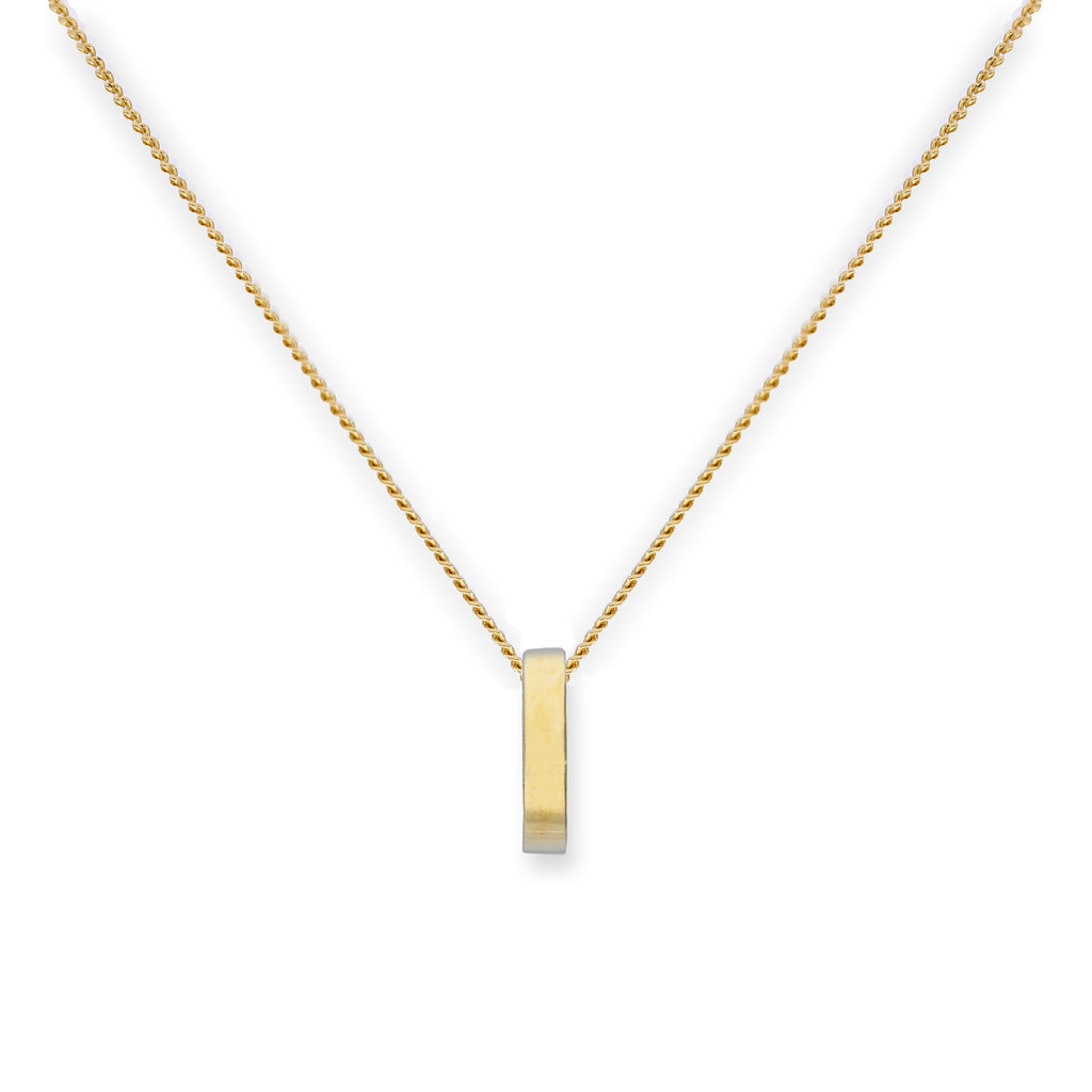 Collier pendentif cercle Karma en or 9 carats, 40 à 50 cm