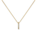 Collier avec pendentif en forme de roue en or 9 carats et cristal CZ transparent, 40 à 50 cm