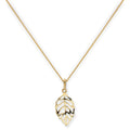 Collier pendentif feuille découpée en or 9 carats, 40 à 50 cm