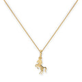 Collier avec pendentif cheval cabré en or 9 carats, 40 à 50 cm