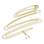 Collier avec pendentif en forme de bréchet en or 9 carats, 40 à 50 cm