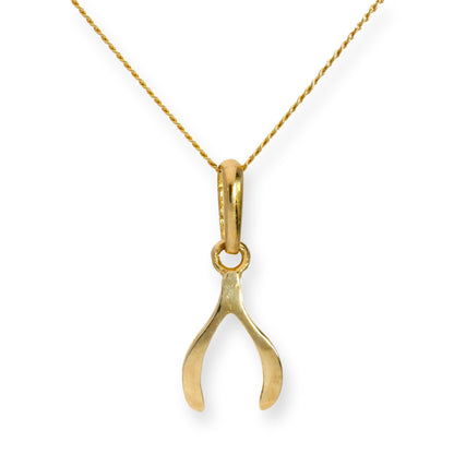 Collier avec pendentif en forme de bréchet en or 9 carats, 40 à 50 cm