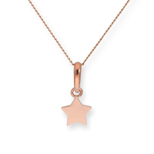 Collier avec pendentif étoile en or rose 9 carats
