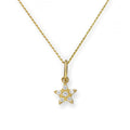 Collier avec pendentif étoile en or 9 carats et cristal CZ transparent