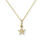 Collier avec pendentif étoile en or 9 carats et cristal CZ transparent