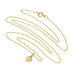 Collier avec pendentif en forme de cœur en or 9 carats avec finition martelée