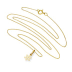Collier pendentif flocon de neige en or 9 carats