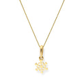 Collier pendentif flocon de neige en or 9 carats