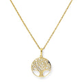 Collier pendentif arbre de vie en or 9 carats