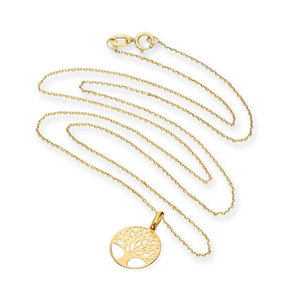 Collier pendentif arbre de vie en or 9 carats