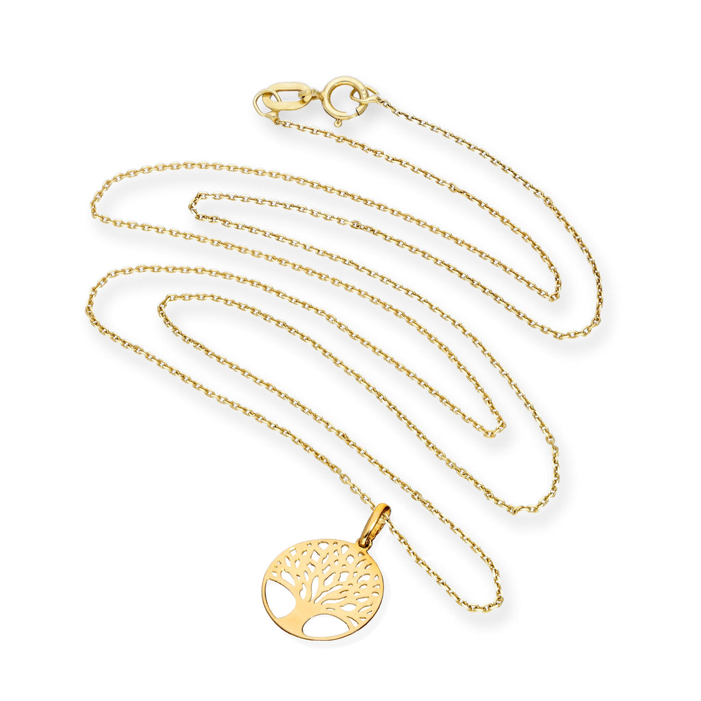 Collier pendentif arbre de vie en or 9 carats