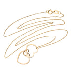 Collier avec pendentif triple cœur entrelacé en or 9 carats