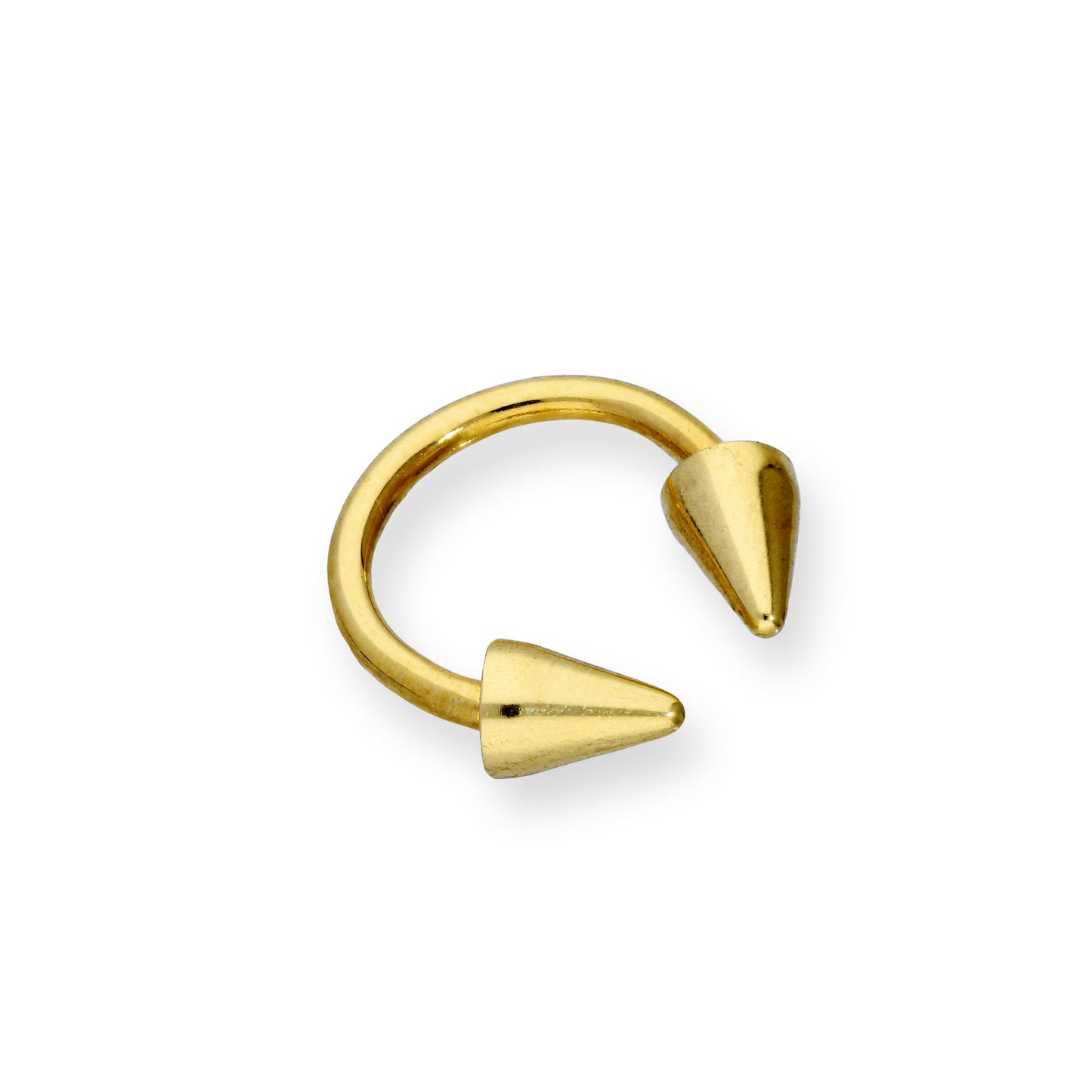 Anneau de nez en or 9 carats avec double tête de flèche