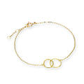 Bracelet Karma Circles en or 9 carats de 17,8 cm