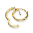 Boucles d'oreilles créoles à facettes en or 9 carats