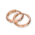 Boucles d'oreilles créoles à facettes en or rose 9 carats