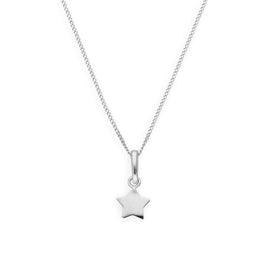 Collier avec pendentif étoile en or blanc 9 carats, 40 à 50 cm