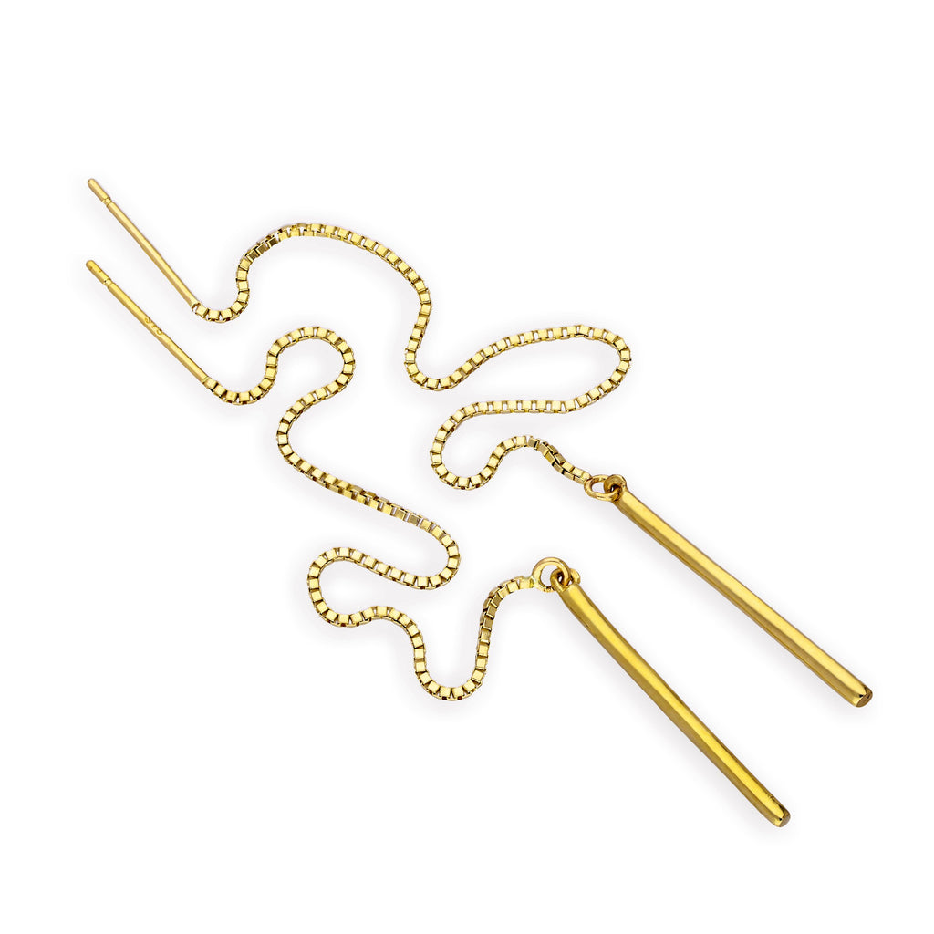 Boucles d'oreilles à tirer en or 9 carats