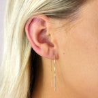 Boucles d'oreilles à tirer en or 9 carats