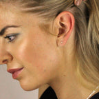 Boucles d'oreilles à tige en or 9 carats avec cercle plat de 2 mm