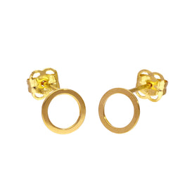 Boucles d'oreilles à tige en or 9 carats de 6 mm