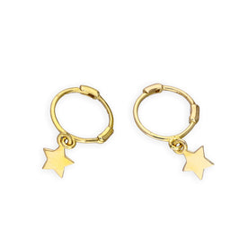 Boucles d'oreilles créoles étoiles en or 9 carats