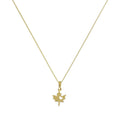 Collier avec pendentif en forme de cœur découpé en feuille d'or 9 carats, 40 à 50 cm