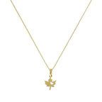 Collier avec pendentif en forme de cœur découpé en feuille d'or 9 carats, 40 à 50 cm