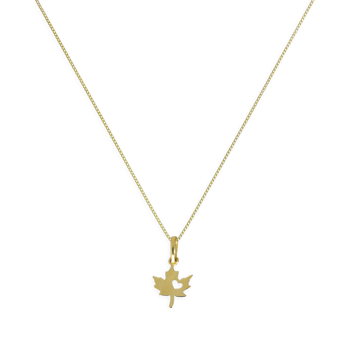 Collier avec pendentif en forme de cœur découpé en feuille d'or 9 carats, 40 à 50 cm