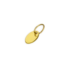 Étiquette de bracelet ovale en or 9 carats
