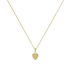 Collier pendentif petit cœur gravable en or 9 carats, 40 à 50 cm