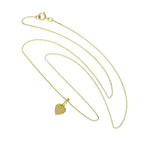Collier pendentif petit cœur gravable en or 9 carats, 40 à 50 cm