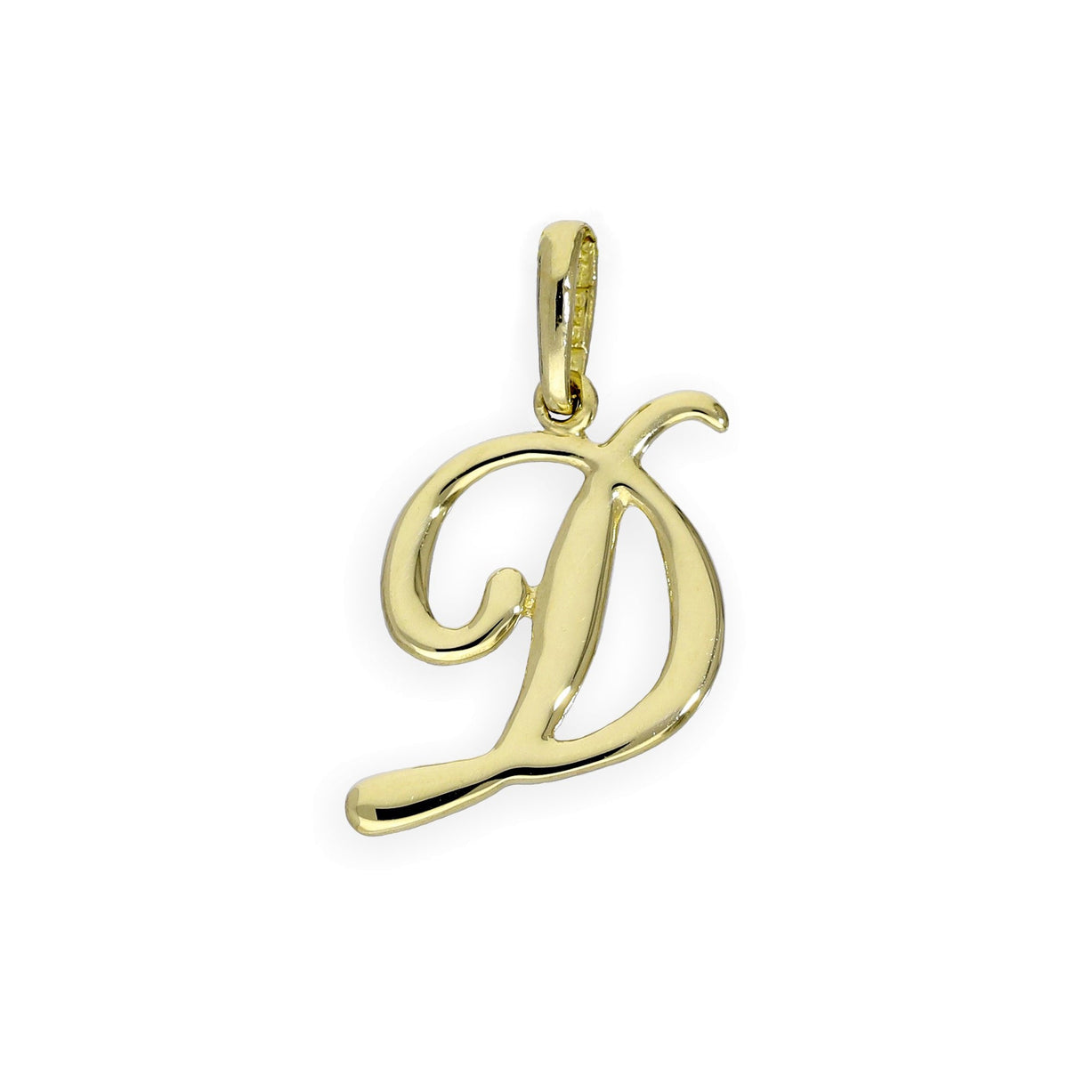 Breloques fantaisie en or 9 carats avec lettres de l'alphabet A à Z
